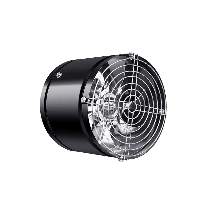 High Power Black Barrel Duct Ventilation Fan