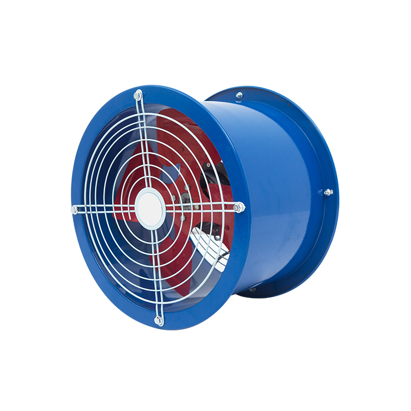 Låg brus kanal Axial Flow Fan, väggmonterat axiellt flödescirkulär industriell ventilation avgasfläkt